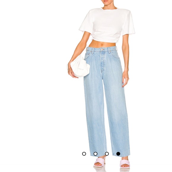 MOTHER Snacks The Pleated Fun Dip Puddle Jeans - Picture 1 of 10